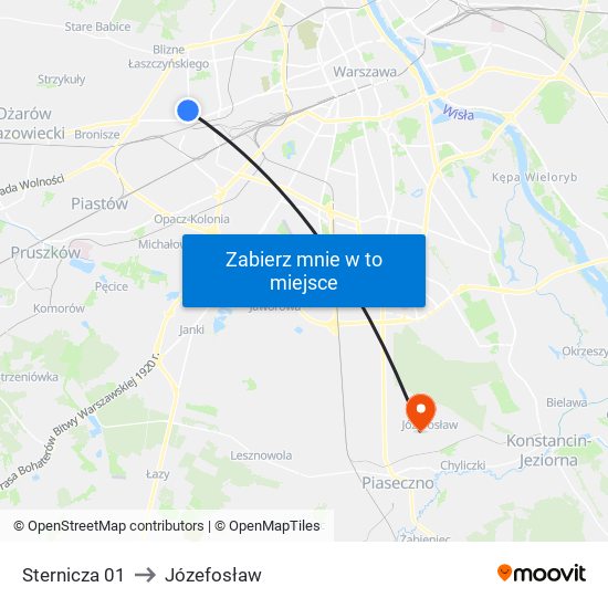 Sternicza 01 to Józefosław map