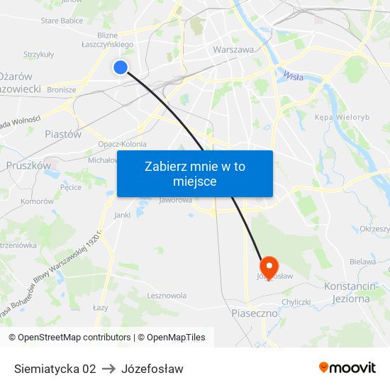 Siemiatycka 02 to Józefosław map