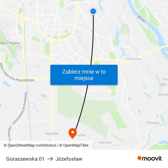 Goraszewska 01 to Józefosław map