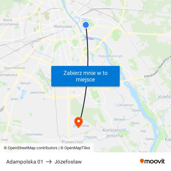 Adampolska 01 to Józefosław map