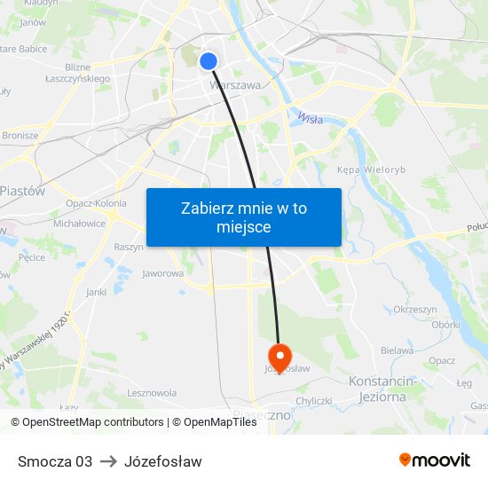 Smocza to Józefosław map