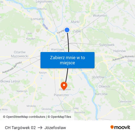 CH Targówek 02 to Józefosław map