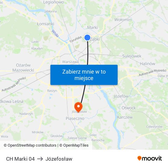 CH Marki 04 to Józefosław map