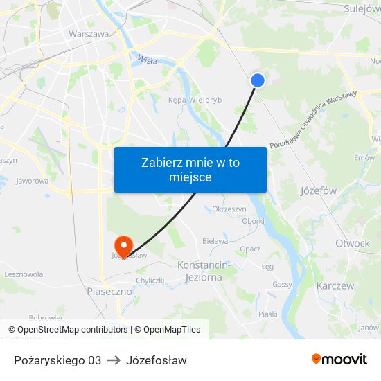 Pożaryskiego 03 to Józefosław map