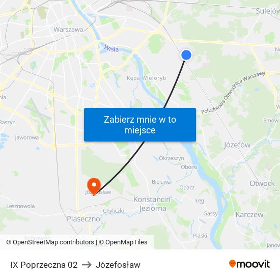 IX Poprzeczna 02 to Józefosław map