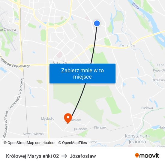 Królowej Marysieńki 02 to Józefosław map