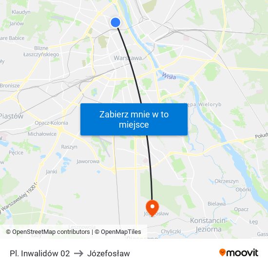 Pl. Inwalidów to Józefosław map