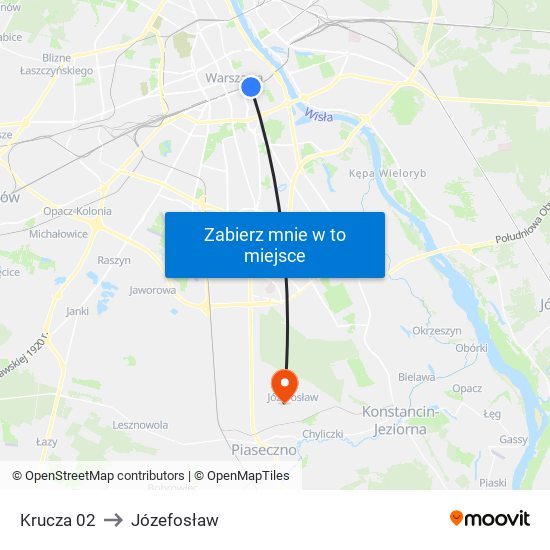 Krucza to Józefosław map