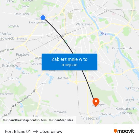 Fort Blizne 01 to Józefosław map