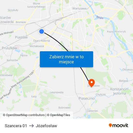 Szancera 01 to Józefosław map