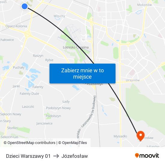 Dzieci Warszawy 01 to Józefosław map