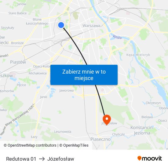 Redutowa 01 to Józefosław map