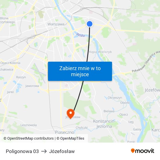 Poligonowa 03 to Józefosław map