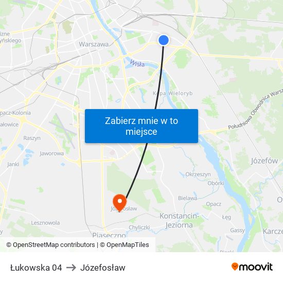 Łukowska 04 to Józefosław map