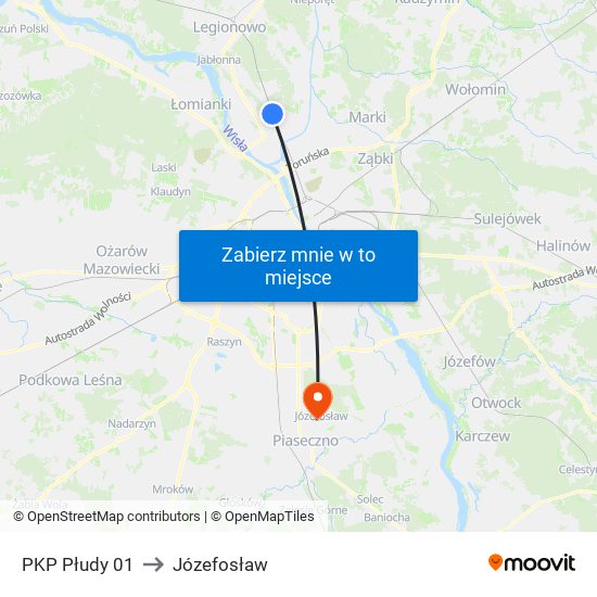 PKP Płudy 01 to Józefosław map