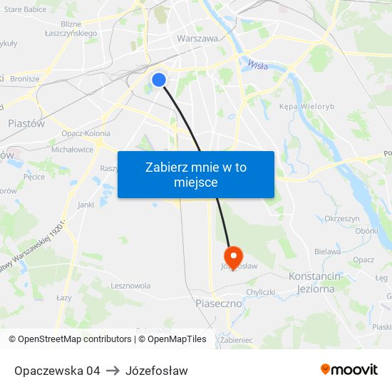 Opaczewska 04 to Józefosław map