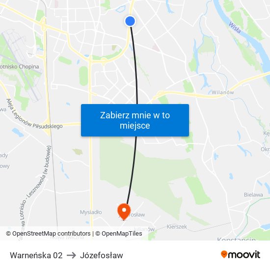 Warneńska 02 to Józefosław map