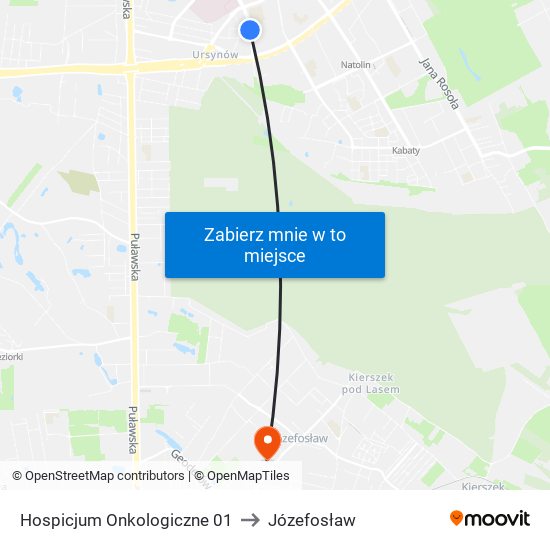 Hospicjum Onkologiczne to Józefosław map