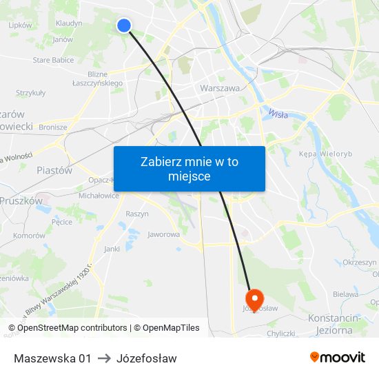 Maszewska 01 to Józefosław map