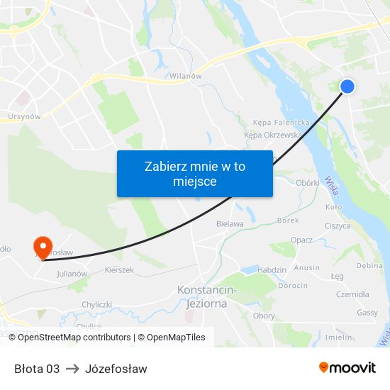 Błota 03 to Józefosław map