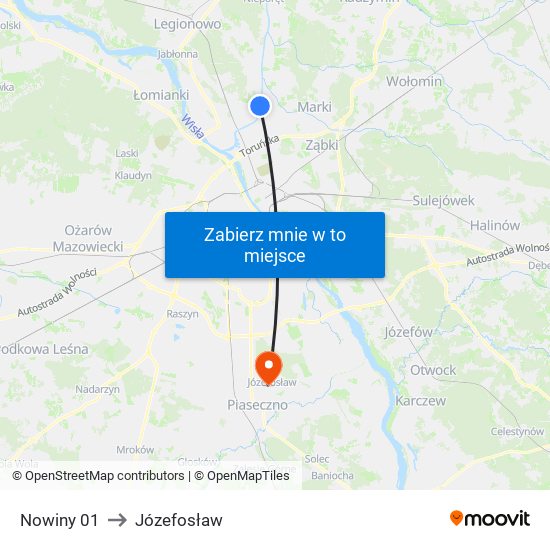 Nowiny 01 to Józefosław map