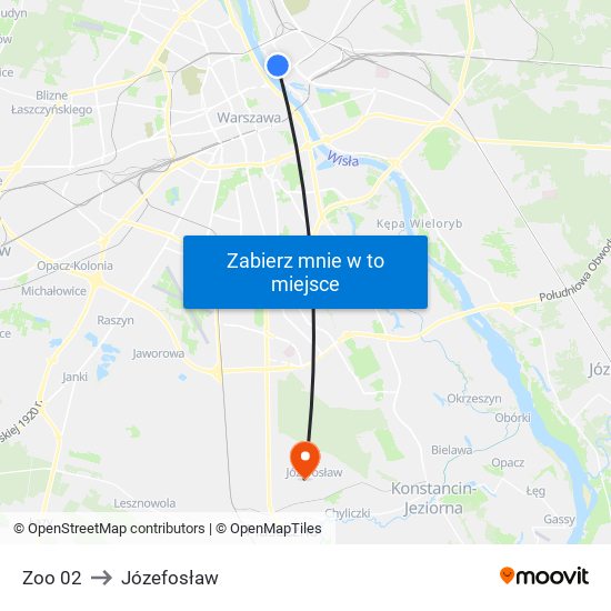 Zoo 02 to Józefosław map