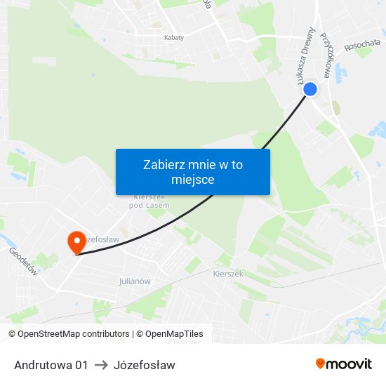 Andrutowa 01 to Józefosław map