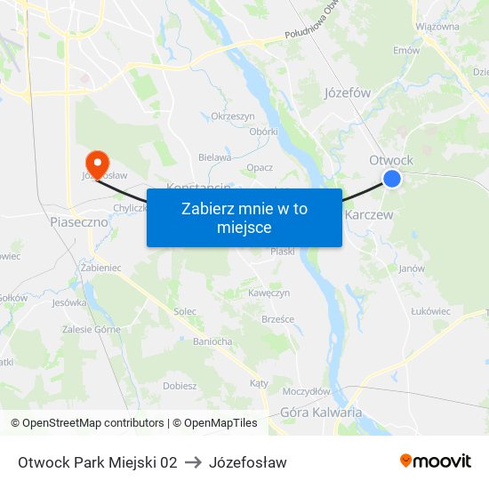 Otwock Park Miejski 02 to Józefosław map