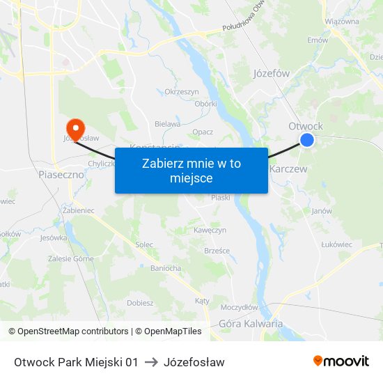 Otwock Park Miejski 01 to Józefosław map