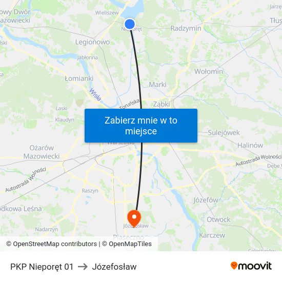 PKP Nieporęt 01 to Józefosław map