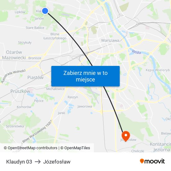 Klaudyn 03 to Józefosław map