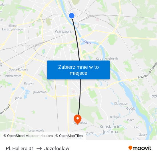 Pl. Hallera 01 to Józefosław map