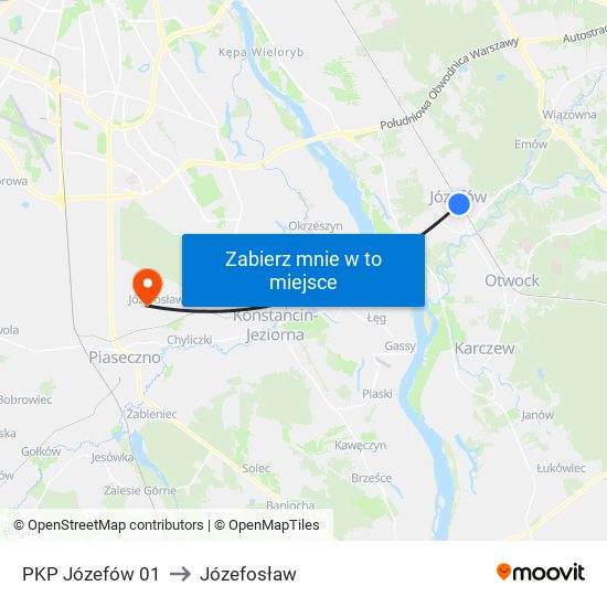 PKP Józefów 01 to Józefosław map