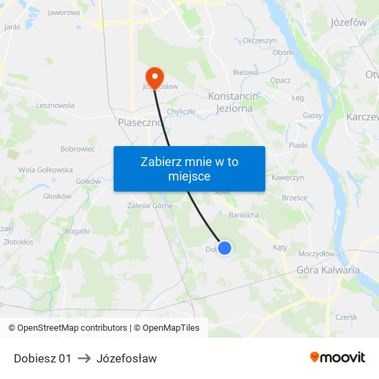 Dobiesz 01 to Józefosław map