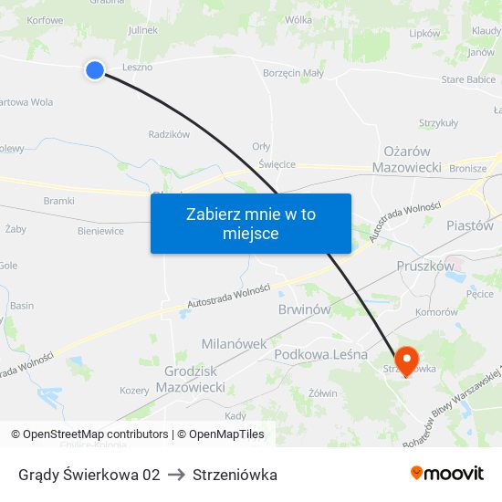 Grądy Świerkowa 02 to Strzeniówka map