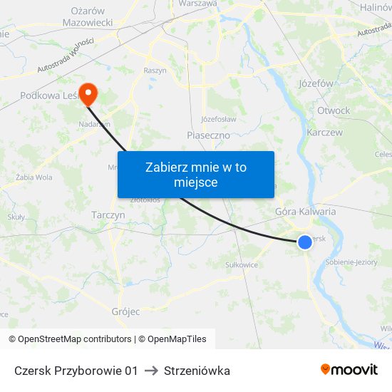 Czersk Przyborowie 01 to Strzeniówka map