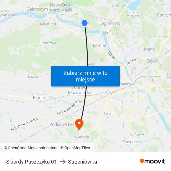 Skierdy Puszczyka 01 to Strzeniówka map