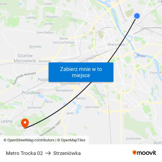 Metro Trocka 02 to Strzeniówka map