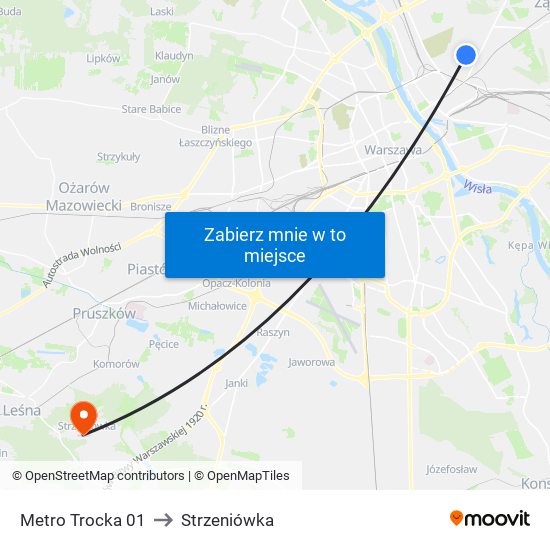 Metro Trocka 01 to Strzeniówka map