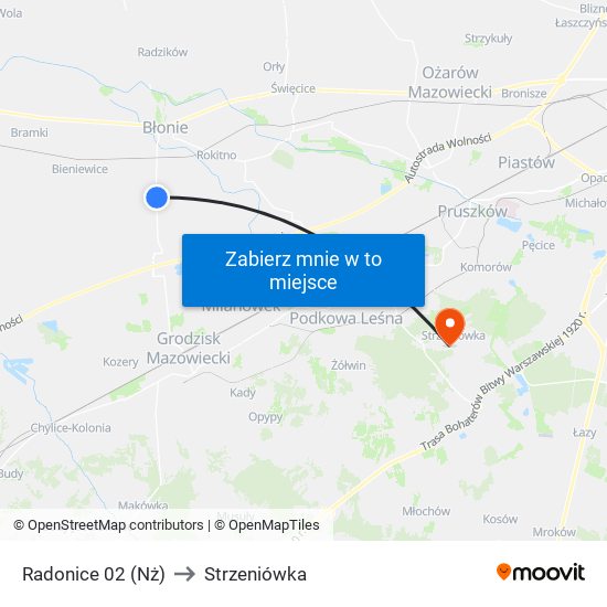 Radonice 02 (Nż) to Strzeniówka map