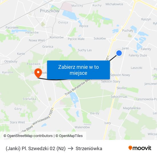 (Janki) Pl. Szwedzki 02 (Nż) to Strzeniówka map