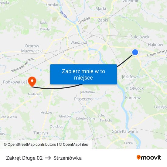 Zakręt Długa 02 to Strzeniówka map