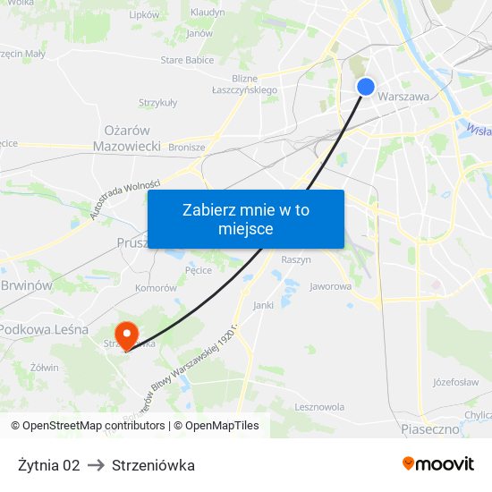 Żytnia 02 to Strzeniówka map