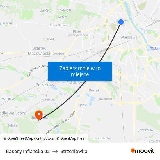 Baseny Inflancka 03 to Strzeniówka map