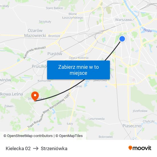 Kielecka 02 to Strzeniówka map