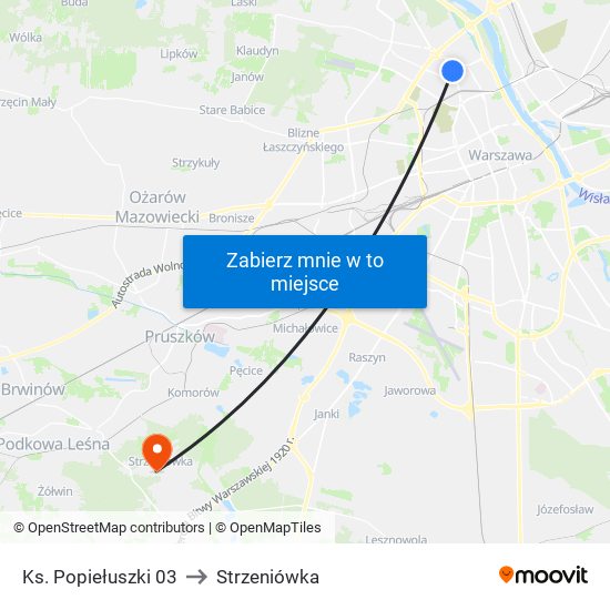 Ks. Popiełuszki 03 to Strzeniówka map