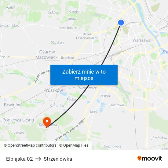 Elbląska 02 to Strzeniówka map