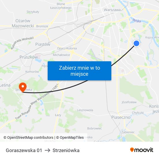 Goraszewska 01 to Strzeniówka map