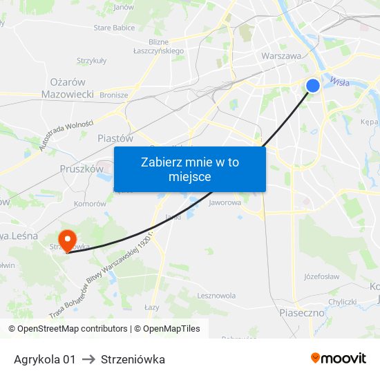 Agrykola 01 to Strzeniówka map