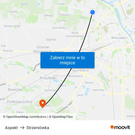 Aspekt to Strzeniówka map